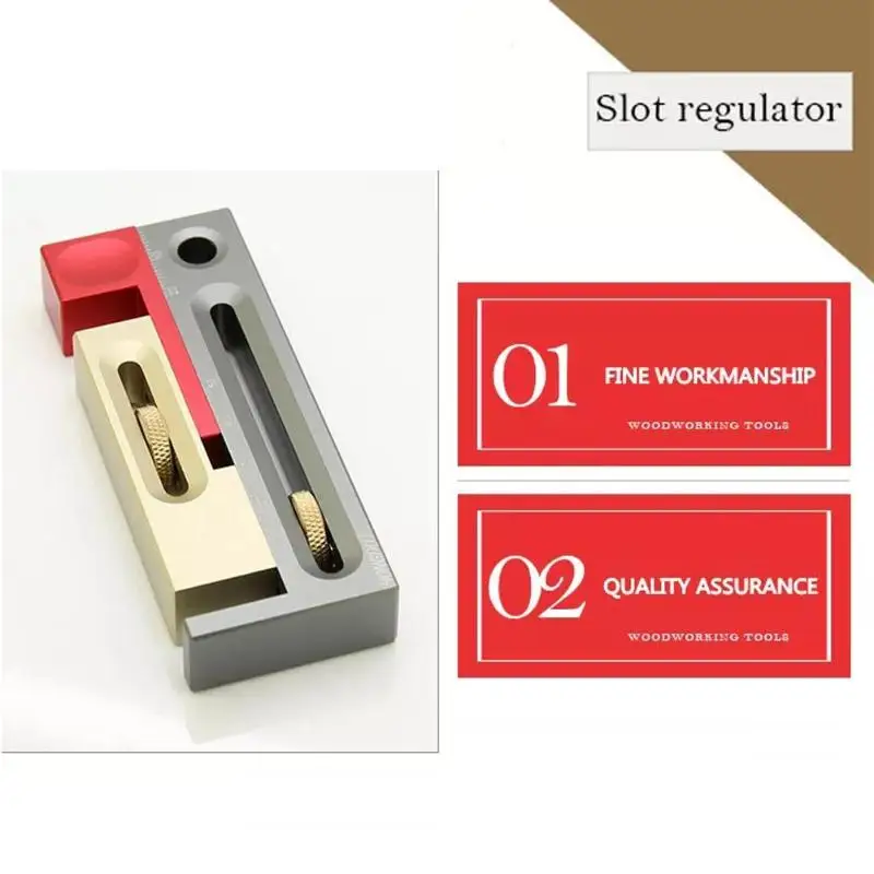 

Mortise Tenon Tools Movable Measuring Block Length Wear-Resistant Practical High Precision Practical Compensation Slot Regulato