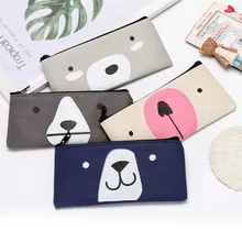 

1 Pcs Canvas Geometric Pencil Case kawaii Cartoon Oxford cloth Pencil Case Office Student Pencil Cases School Supplies Pen Box