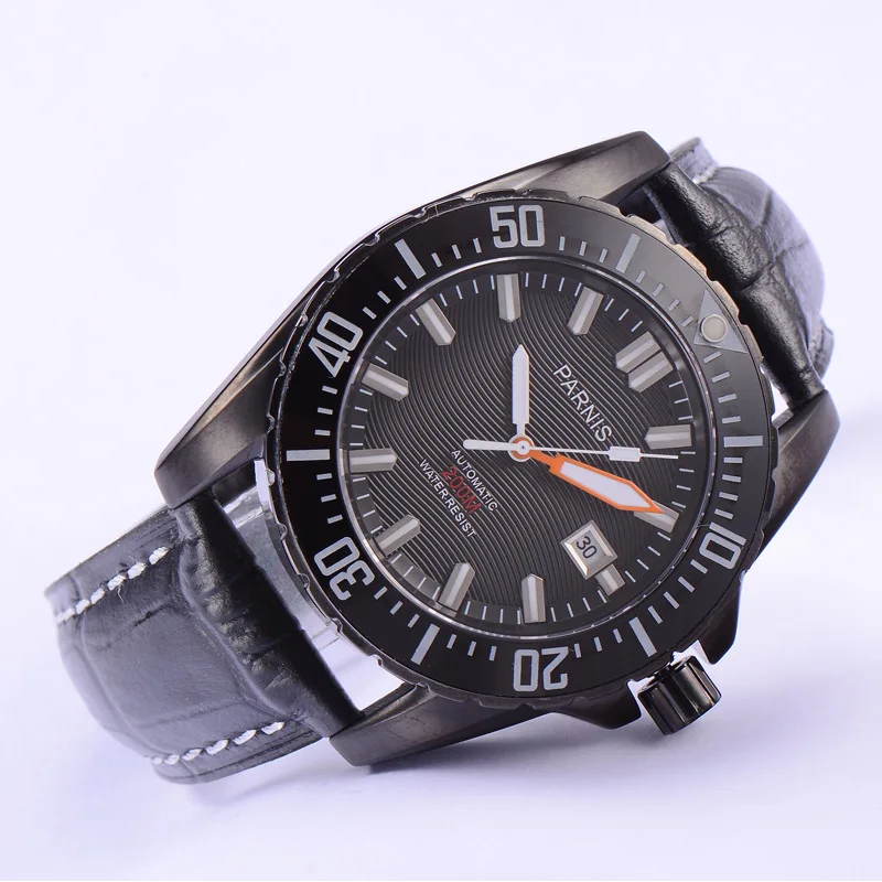 Parnis 44Mm Rotating Bezel Automatic Diver Men Watch Waterproof 200M Metal Mechanical Mens Watches-4