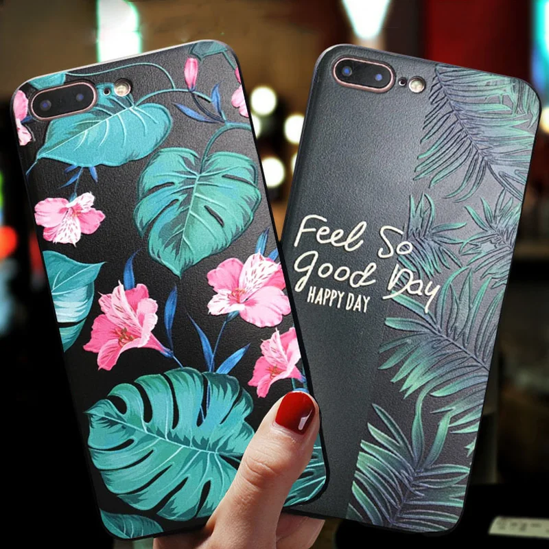 3D Embossed Floral Phone Case - Artistic Relief Design Cover