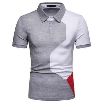 

Zogaa 2019 New Man's Polo Shirt Men Casual Patchwork Shirts Male Short Sleeve Slim Fit Polo Casual Business Anti-Shrink Shirts
