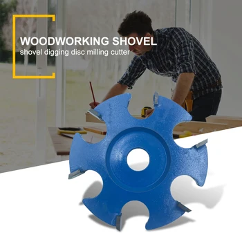 

Hexagonal Blade Grinder Tea Tray Blade 6-tooth Woodworking Turbo Discs Grinder Wheel for Household Wood Grinding Decor