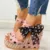 Женские сандалии Dot Bowknot Design Платформа Клин Женская Повседневная Обувь на высоком каблуке Женская Мода Ремешок На щиколотке Сандалии с открытым носком