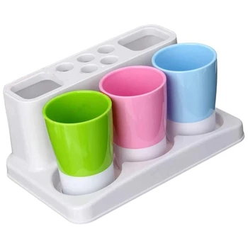 

Fashionable and Simple Family of Three Toothbrush Holder Set Mouthwash Cup Three Cups Toilet Set