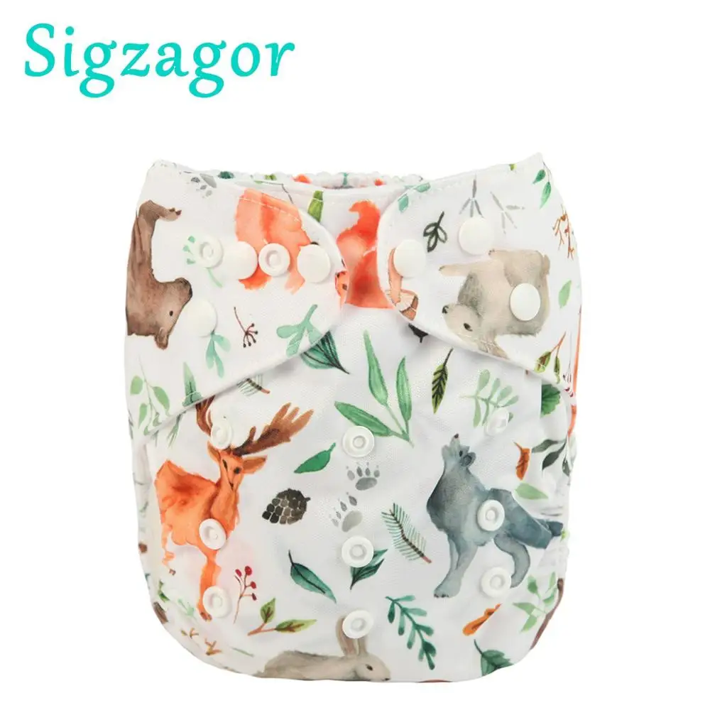 Best Offers [Sigzagor] Baby Pocket Cloth Diaper Nappy Reusable Washable Adjustable 3kg-15kg YlNQJ7X8