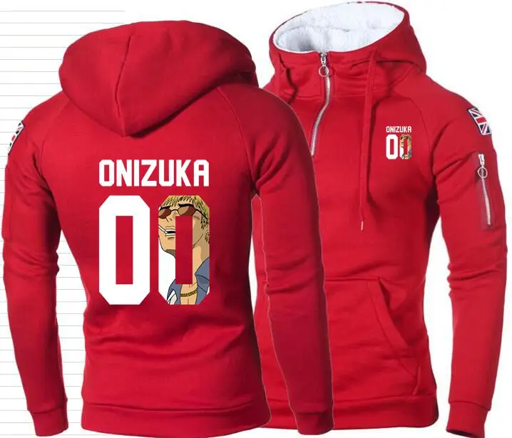 Onizuka 00 GTO шикарные толстовки на молнии с капюшоном для мальчиков толстовка
