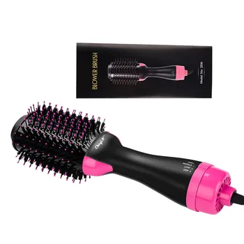 

1000W Professional Hair Dryer Brush 2 In 1 Hair Straightener Curler Comb Electric Blow Dryer Comb Brush Styler