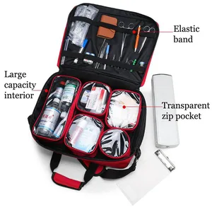 Image 2 - Kit de primeros auxilios para exteriores, bolsa de mensajero reflectante multifunción impermeable de nailon para deportes, Kit familiar de emergencia para viajes DJJ044
