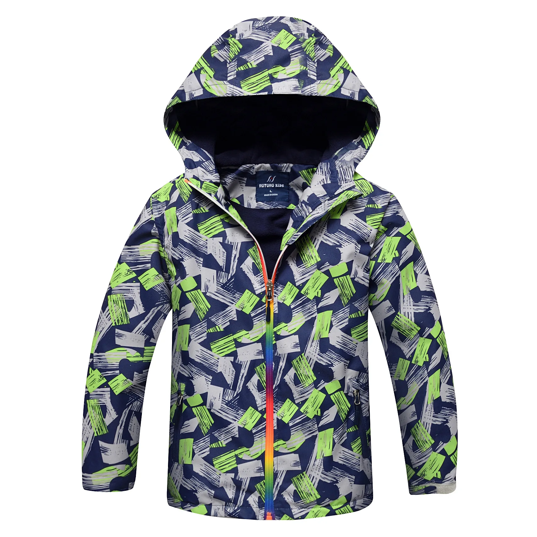 

BOY'S Raincoat Jacket Coat Baby Fall And Winter Clothes Top Children's Wind-Resistant Waterproof Plus Velvet Warm Trench Coat