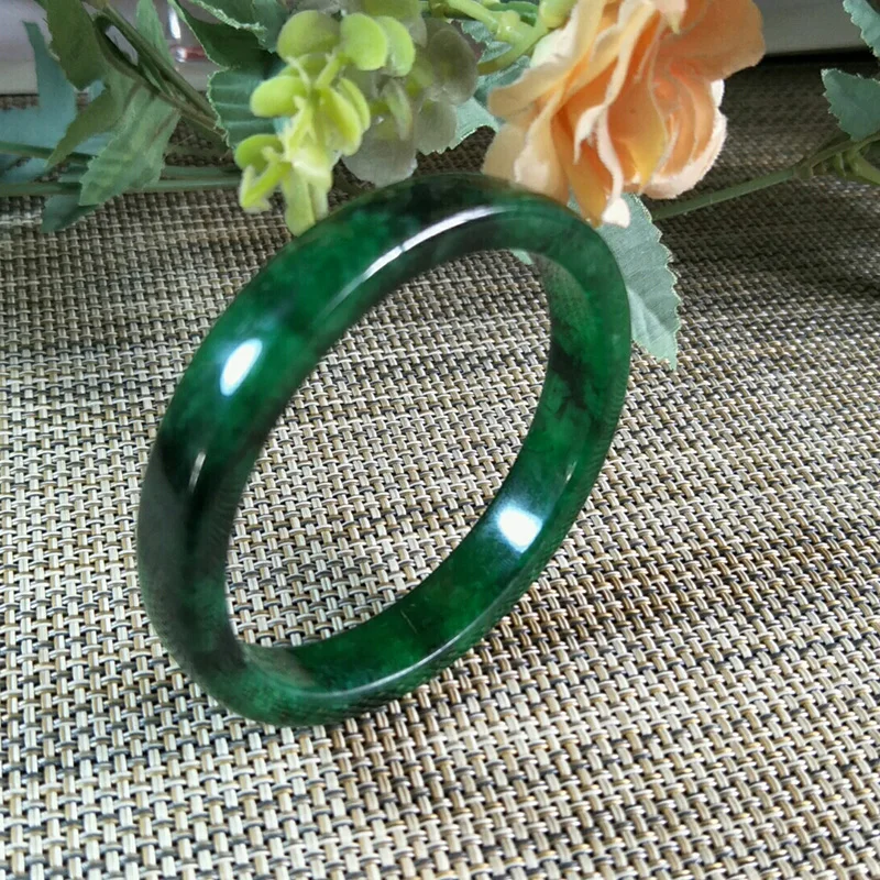 Высокое качество Myanmar Jade зеленый браслет ювелирные изделия темно-зеленый квадратный браслет Jade ювелирные изделия
