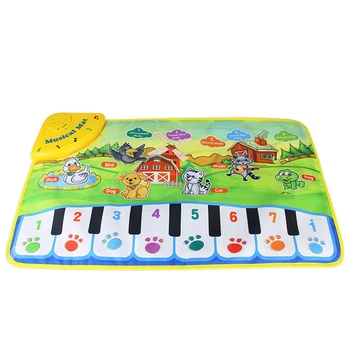 

Baby Piano Mat Musical Touch Carpet Piano Keyboard Mat Kids Baby Play Crawling Animal Sounds Sings Educational Toys