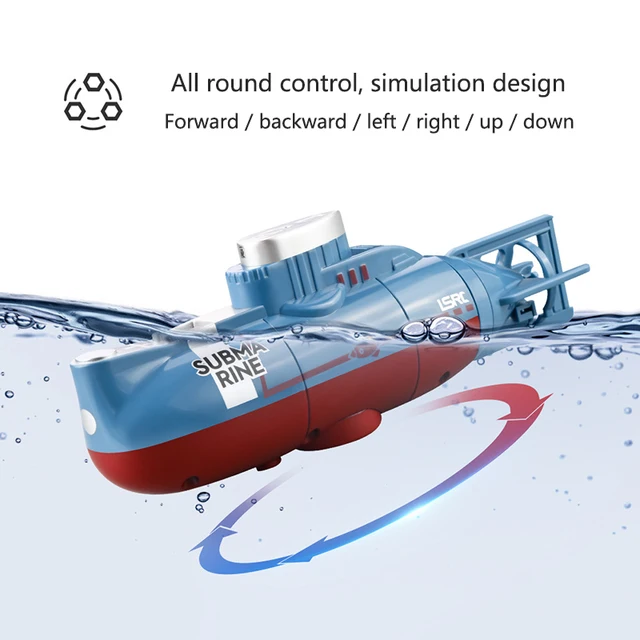Remote control submarine children's diving aquarium toy Mini military model remote control simulation nuclear submarine 2