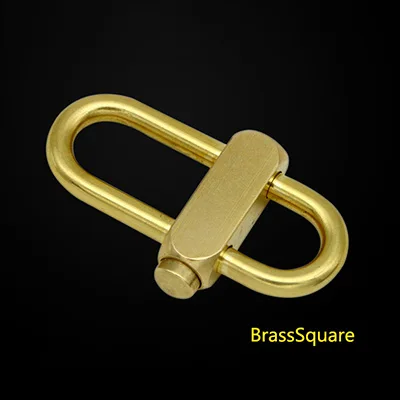 BrassSquare Meetee 6 см ручной работы латунный пружинный брелок для ключей в виде пояса ключи пряжки DIY Многофункциональные регулируемые украшения аксессуары AP492 - Цвет: BrassSquare
