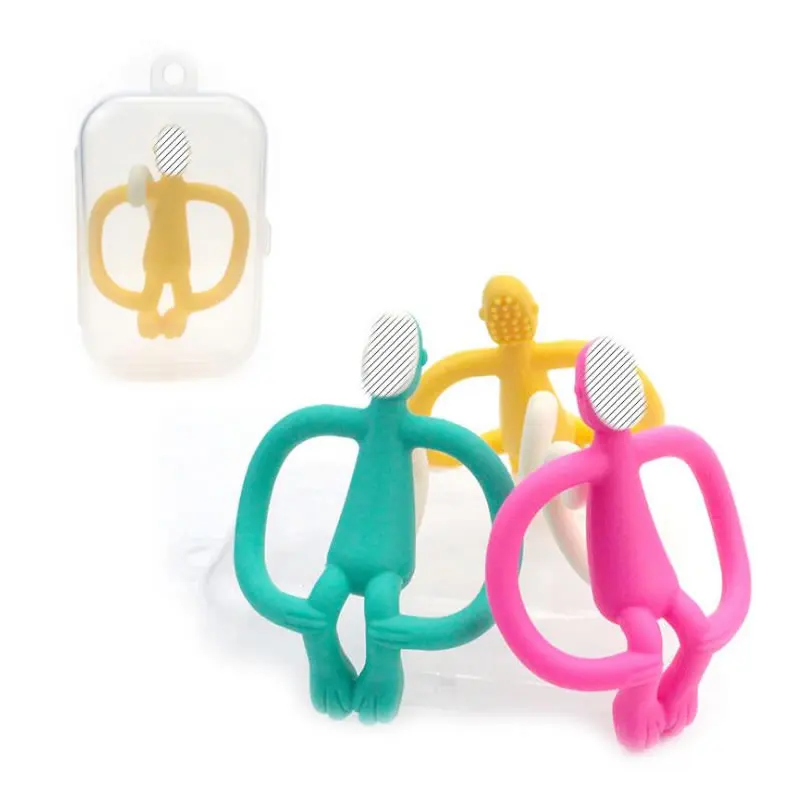 

Silicone baby monkey baby teeth grinding rod tooth silicone rubber baby teeth to rubber toys to bite