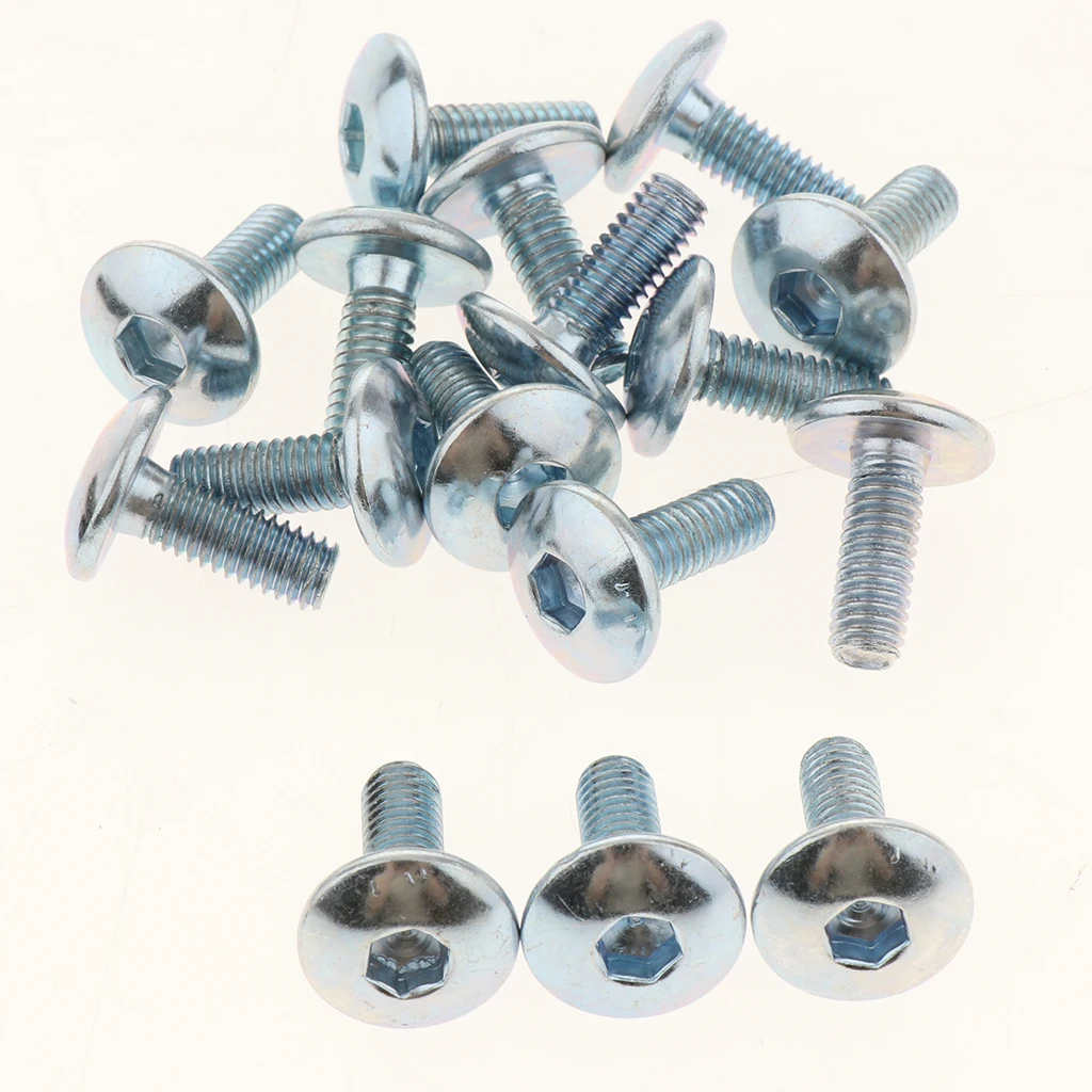 16 Pcs Metal Bumper Fender Bolt Washer Nut License Plate Bracket Mounting Washer Screw Kit