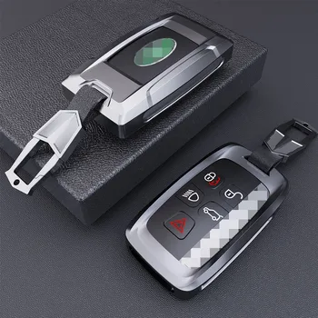Copertura chiave dell'automobile della cassa chiave dell'automobile della lega di zinco per Land Rover Range Rover Evoque Freelander 2 Discovery 3 4 Key Case Shell - Copertura chiave dell automobile della cassa chiave dell automobile della lega di zinco per Land