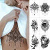 Waterproof Temporary Tattoo Sticker Chest Lace Henna Mandala Flash Tattoos Wolf Diamond Flower Body Art Arm Fake Tatoo Women Men