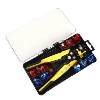

Multifunctional Crimper Cable Cutter Automatic Wire Stripper Cord Peeling Stripping Tools Terminal Kits