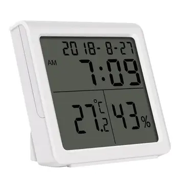 

LCD Electronic Thermometer Hygrometer Backlight Digital Clock Multi-functional Automatic Home Measuring Tool 86 x 90 x 43mm