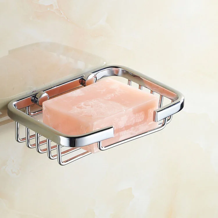 

Stainless steel small square soap net soap dish rack soap box bathroom