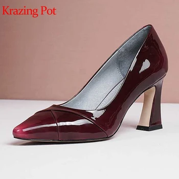 

Krazing Pot full grain leather gradient color high heels pointed toe European Autumn new arrival Limited customization pumps L00