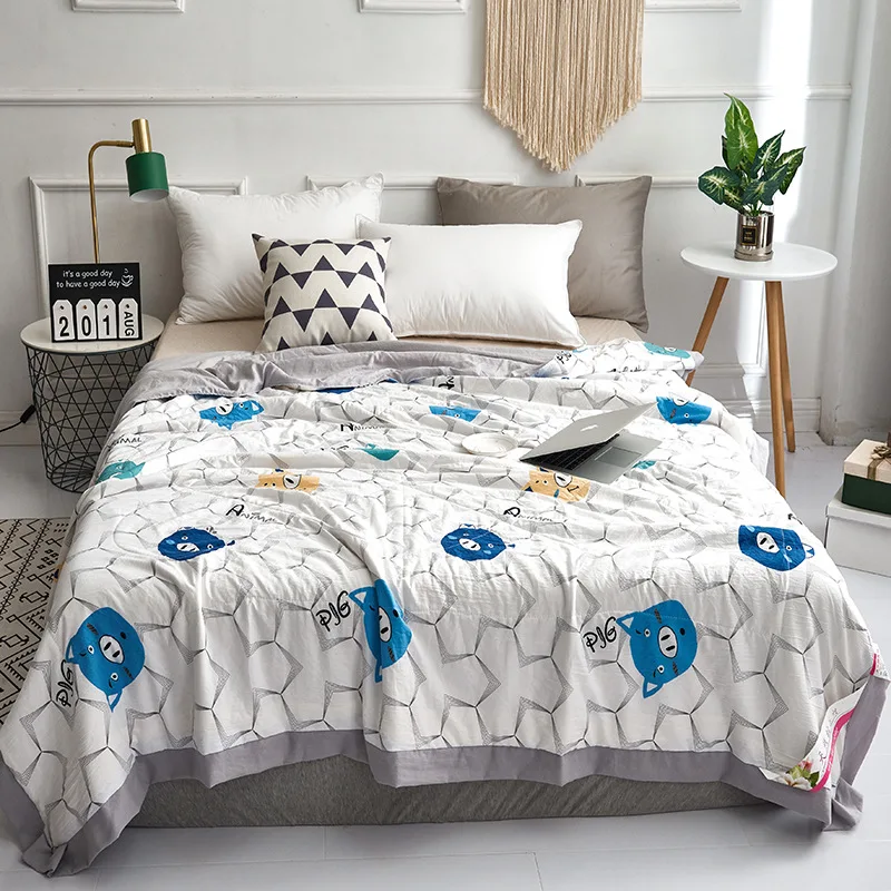 

Bailey Ya Xinjiang Cotton Core Summer Quilt Airable Cover Washed Cotton Summer Blanket Spring And Autumn Quilt Single Person Dou