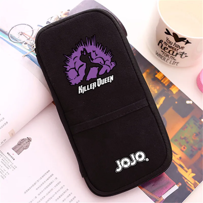 JoJo невероятное приключение Джозеф Joestar Леоне abbacchio Косплэй мило холст ролик пенал одноцветное сумка для ручек из детей Jack школьной