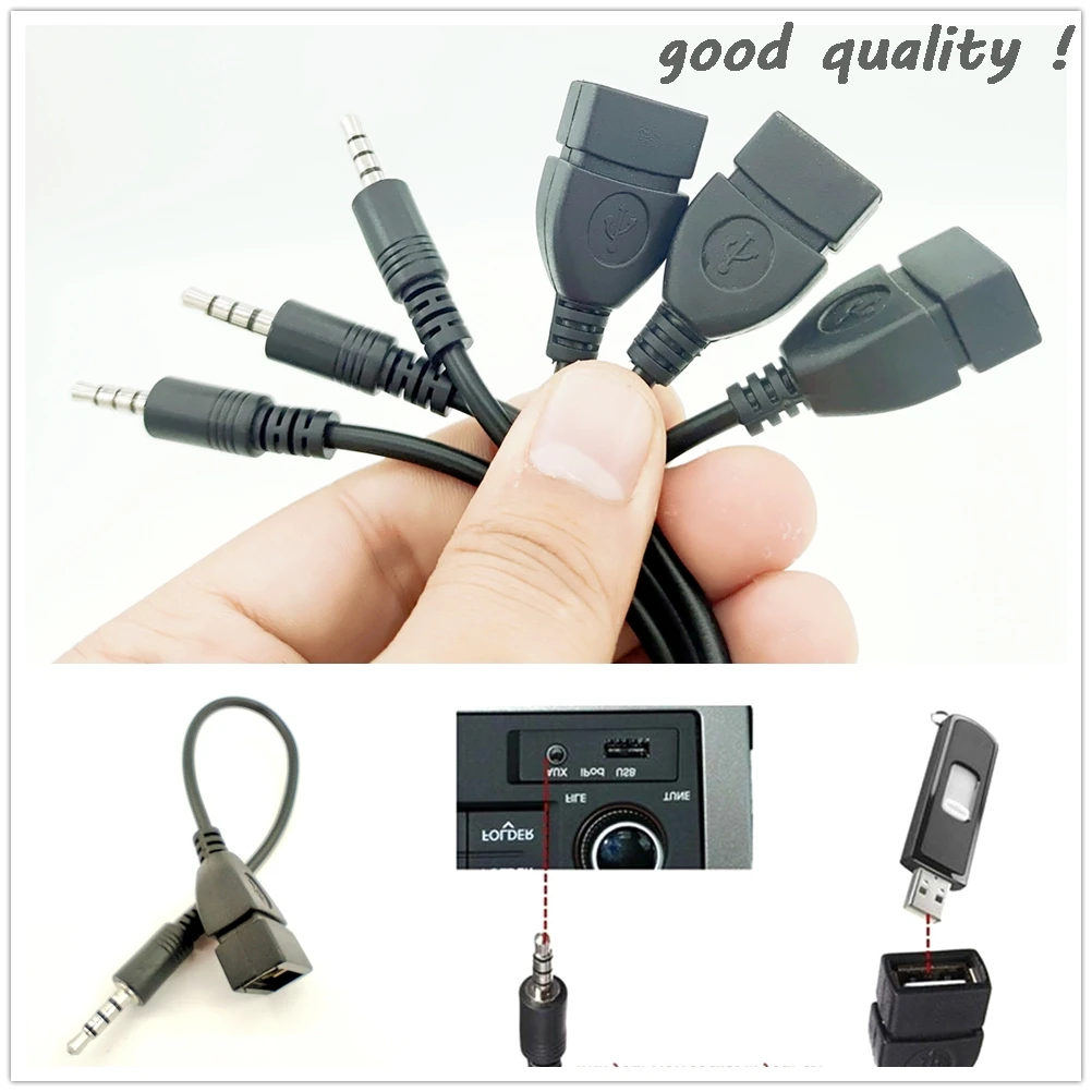 Car AUX Jack Converter Adapter Cable for mitsubishi outlander 3 opel volvo xc90 peugeot 308 daewoo nexia | Автомобили и мотоциклы