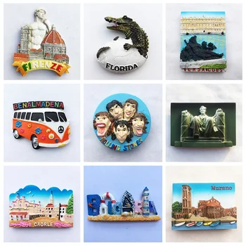 

Spain Fridge Magnet Kenya Germany Singapore Island Murano Italy USA Bulgaria Tourist Souvenir Rolling Stone Magnetic Sticker