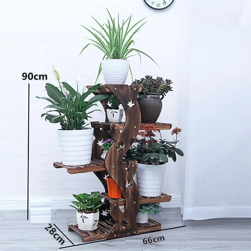 Saksi Standi Estante Flores Plantas Etagere Plante Indoor Estanteria Para Macetas напольная стойка для балкона Цветочная полка для растений - Цвет: Version G