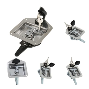 

5x Stainless Steel Handle For Toolbox, Lock With Gasket And Wrench For Trucks Or Motorhomes