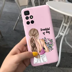 Stylish Sunflower Daisy Soft TPU Shockproof Phone Case Cover - Redmi 10 (Pink 1021)
