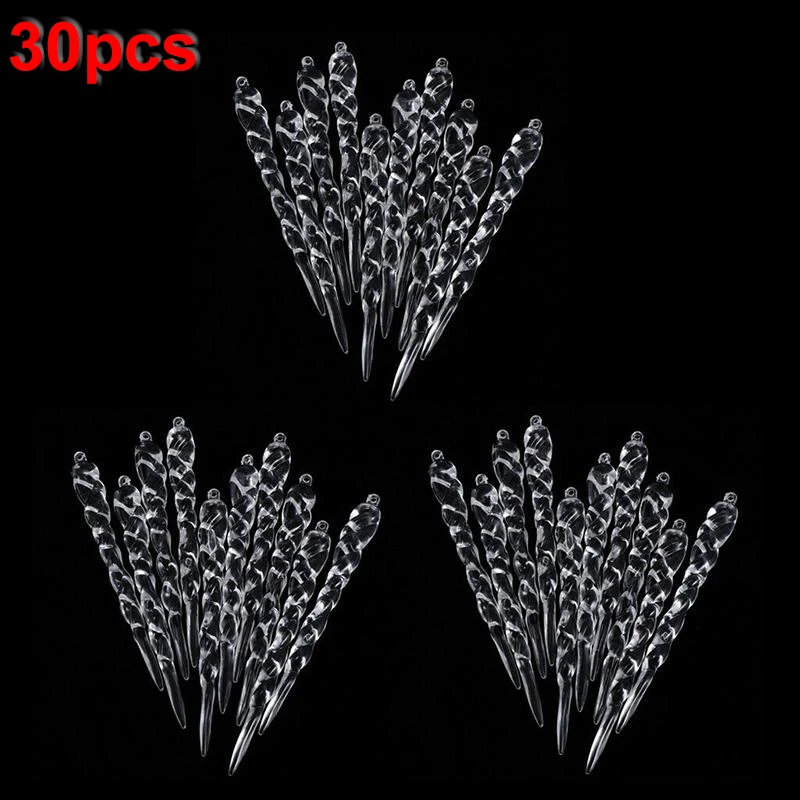 

30pcs Crystal Icicles Home Living Room Chandelier Pendant Display Christmas Tree Drop Ornament Decorations