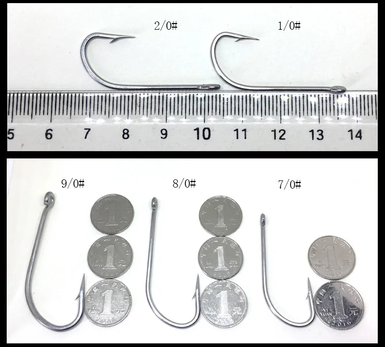 100 шт./лот, круглые рыболовные крючки из нержавеющей стали, Морской рыболовный окунь, колючий крючок, якорь, туба, рыболовные снасти, длинная ручка, Pesca
