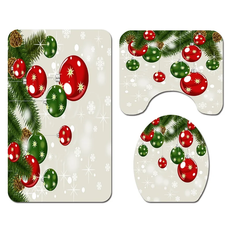 Merry Christmas Ванная комната Водонепроницаемая душевая занавеска в комплекте стойка