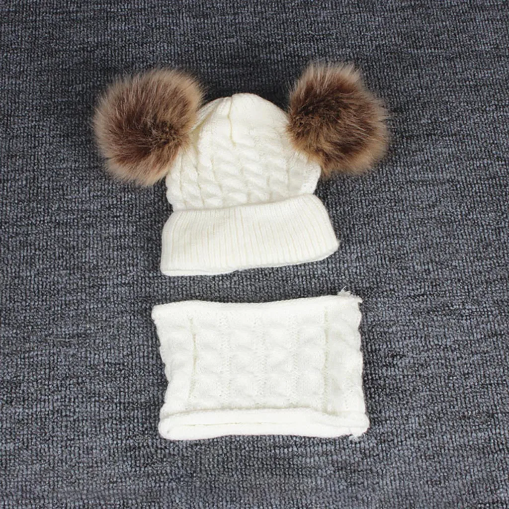 Детская шерсть для вязания, 2 предмета, Хемминг, сохраняющая тепло, Зимняя кепка для хиарбола+ шарф, комплект для девочек, шапка для малышей, реквизит для фотосессии, аксессуары для новорожденных