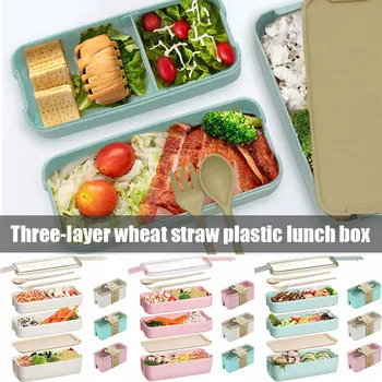 

Portable Student Lunch Box Compartment Office Worker 3-layer Heating Lunch Box Container MSU88