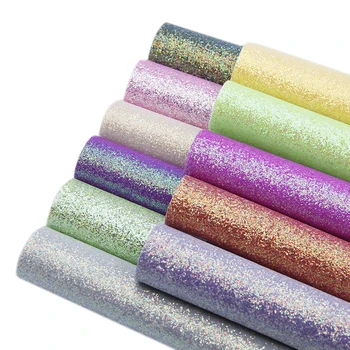 

20*34cm Plain Coloured Glitter Faux Synthetic Leather Patchwork For Hair Bow Bags Phone Case DIY Project,1Yc7571