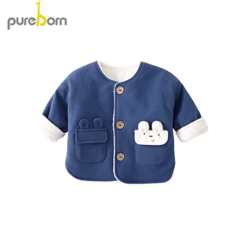 

Pureborn Kids Jackets Cotton Cartoon Toddler Clothing For Baby Boys Girls Coat Children Warm Outerwear Autumn Winter