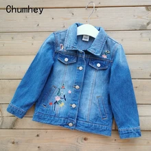 Chumhey От 3 до 9 лет детские джинсовые пальто Демисезонный для маленьких мальчиков и девочек Джинсовая куртка деним верхняя одежда дети Костюмы одежда для малышей
