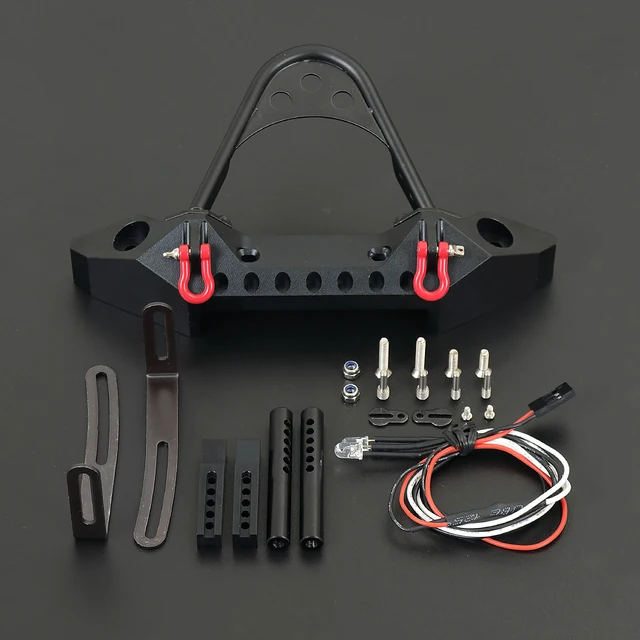 RC Car Metal Front Rear Bumper Single/Double Motor Winch for 1/10 RC Crawler Axial SCX10 TRX4 Redcat GEN8 RGT 86100 TAMIYA CC01