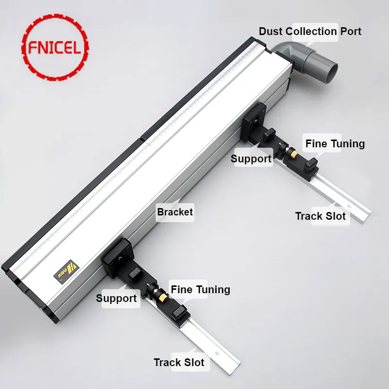 US $92.99 Aluminium Profile Fence with Scale and Sliding Brackets Tools for Woodworking DIY Workbench