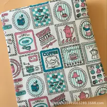 Рождественская винтажная ткань из искусственного льна, тканая ткань из полиэстера и хлопка для шитья, сумка для хранения или скатерть 45x150 см w300022