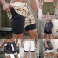 Модные джинсовые шорты Для мужчин шорты мужские летний спортивный быстрое высыхание карманов внутри тренировок бега спортивные короткие штаны