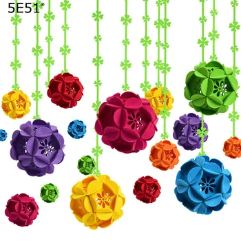 

Classroom layout decoration kindergarten environment ornaments Non-woven flower ball