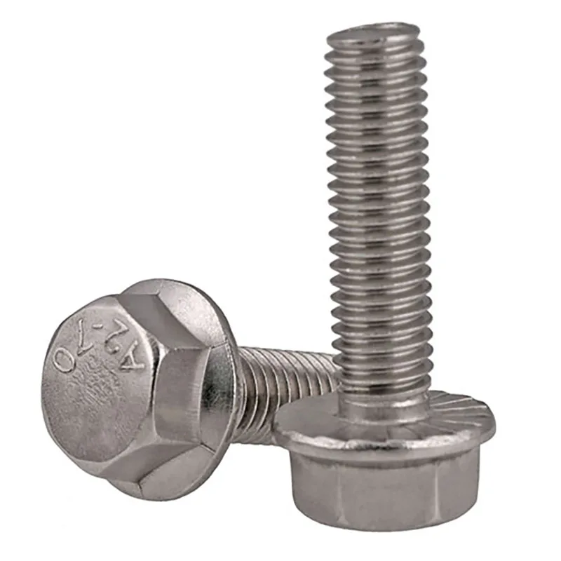 FLANGED HEXAGON HEAD BOLTS FLANGE HEX SCREWS A2 STAINLESS STEEL M5 M6 M8 M10 