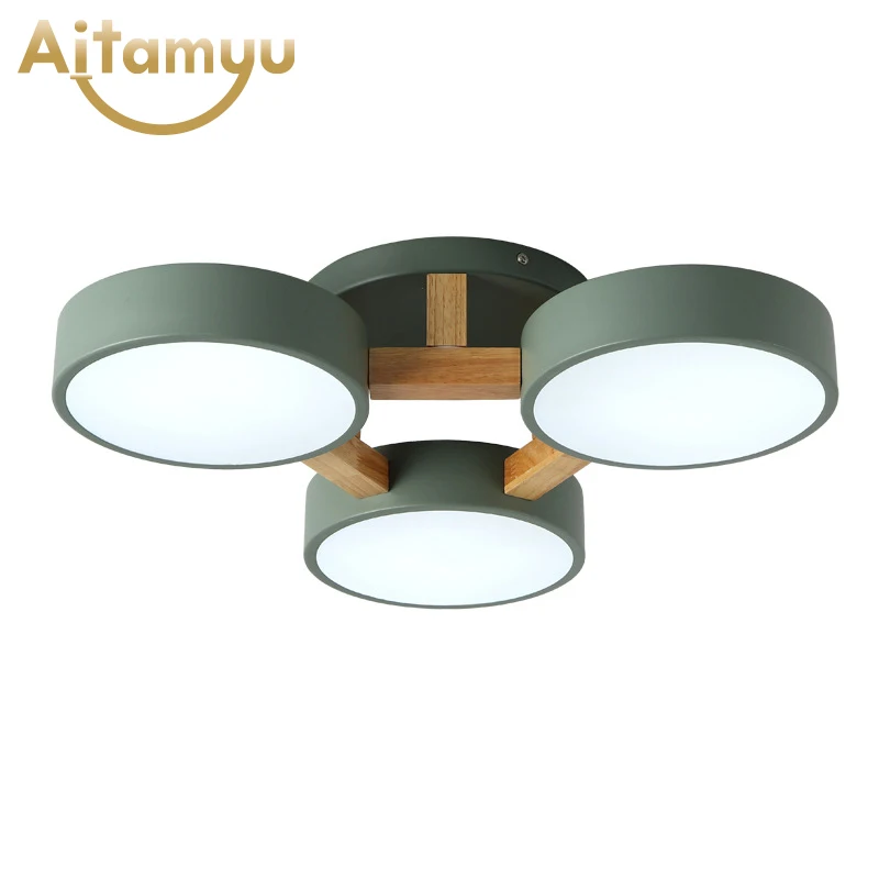  220V LED Ceiling Lights With Round Metal Lampshade For Living Room Modern Surface Mounted Ceiling L - 4000087865051