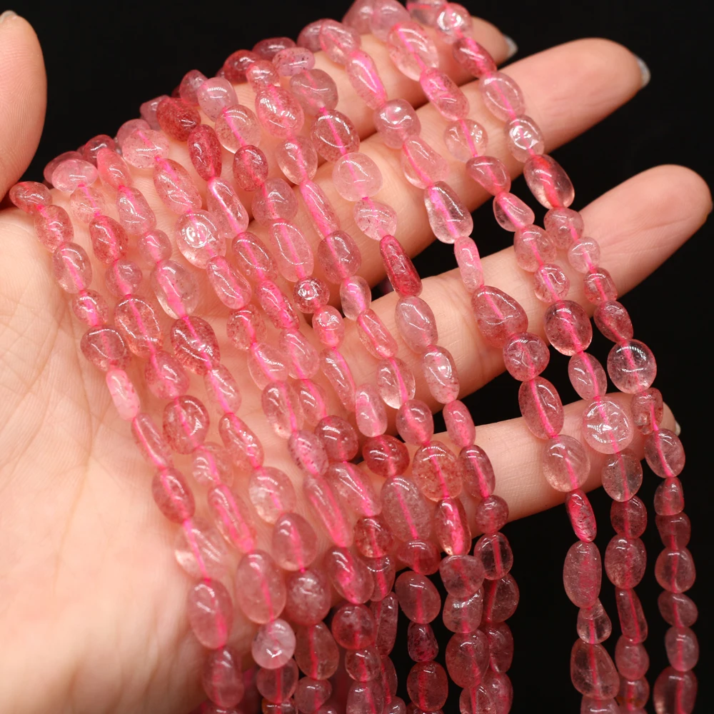 

Natural Strawberry Quartzs Stone Beads for Women Girls Jewelry Making Necklace Bracelet Earrings Accessories Gifts Size 6-8mm