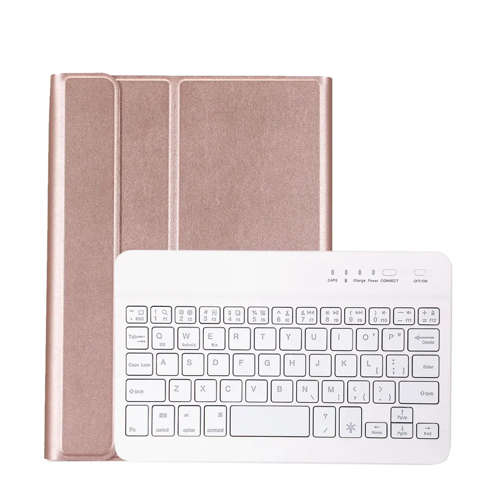 Беспроводная клавиатура с подсветкой Tablet Обложка для IPad mini 4 5 7,9 ДМ, bluetooth-клавиатура Чехол для iPad mini 4 mini 5 7,9 дюймов чехол для ноутбука - Цвет: Rose gold