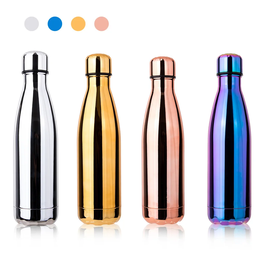 500ml Thermos Bottle Stainless Steel Thermo Cup Vacuum Flask Insulated Water Bottle Electroplate Thickened Bottom Thermo Mug